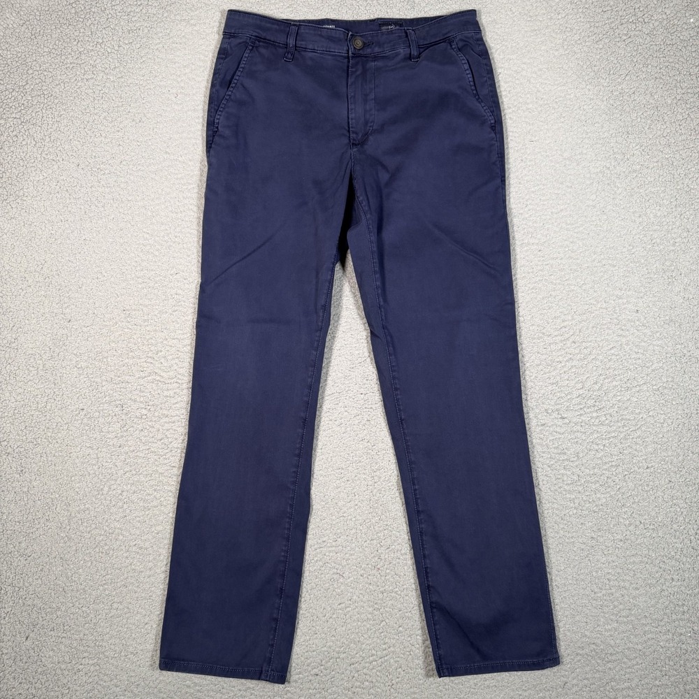 AG Adriano Goldschmied Pants Mens 30x28 Blue The Marshall Slim Chino Logo Casual